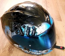 Motorrad-Helm Scorpion Exo 1200 Air Tenebris, Farbe Black/Sky/Blue, Größe XXL