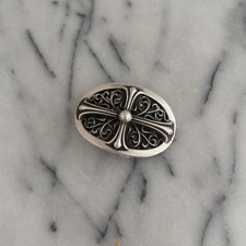 Chrome Hearts Oval Cross Belt Buckle 1.5 925 Silver 100 Authentic