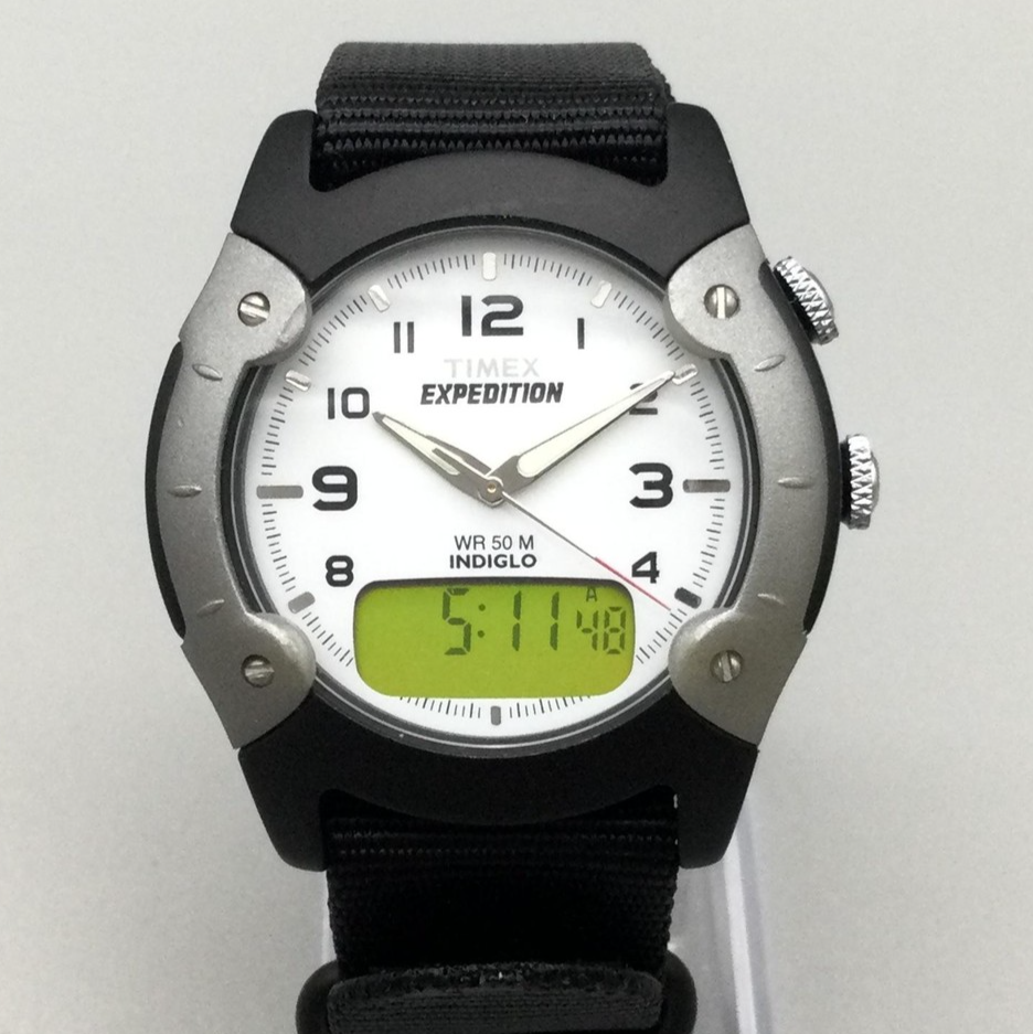 Timex Expedition Watch Mens 39mm Analog Digital Indiglo WR 50M New