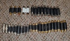 Lot of 32 RCA Female to RCA Female Barrel Coupler Adapter Connectors Audio Video