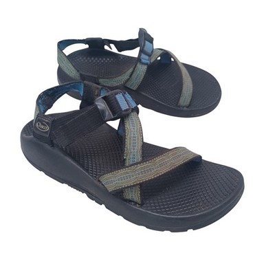 Chaco Z1 Classic Womens 8 Sandals Blue Green Strappy Hiking Water Shoes Vibram