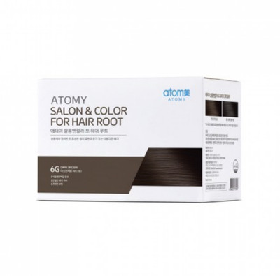 Atomy Salon & Color For Hair Root Dark Brown 6G Color Touch Up Easy 200ml NEW