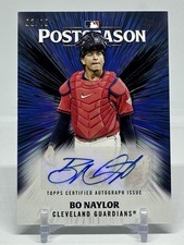 Bo Naylor 2025 Topps Postseason Performance BLACK Auto #PPA-BA /10 Guardians SSP