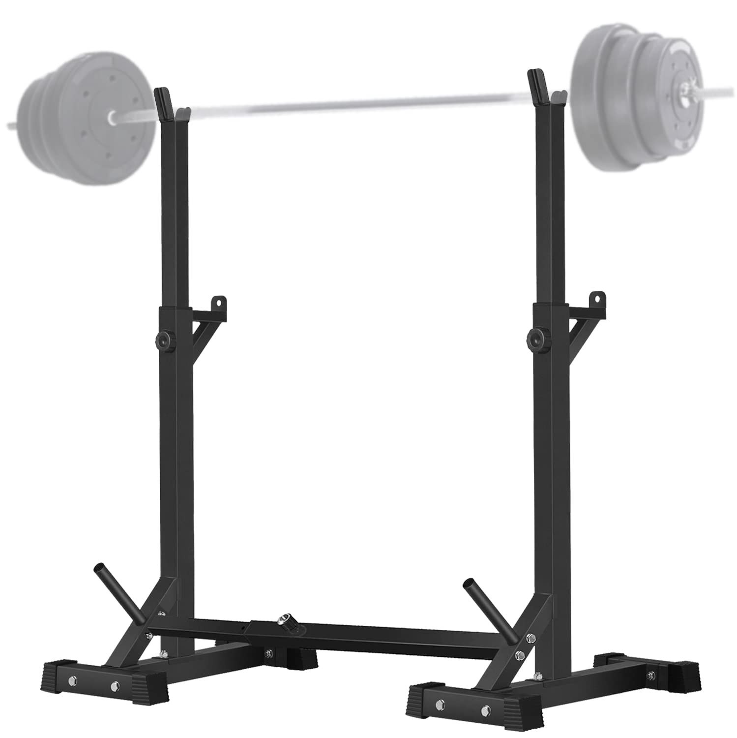 Adjustable Squat Rack Stand Multi-Function Barbell Rack Weight Lifting Gym Du...