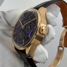 2024 IWC Portuguese Perpetual Calendar IW503702 44MM Black Rose Gold Box Papers 4
