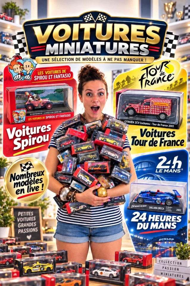 50+ miniatures de collection : Spirou, Le Mans, Tour de France & divers