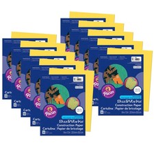Prang Construction Paper Yellow 9x12 inch 50 Sheets Per Pack 10 Packs 500