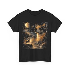 Camiseta Chihuahua Howling to The Moon Vintage Años 90 Retro Animal