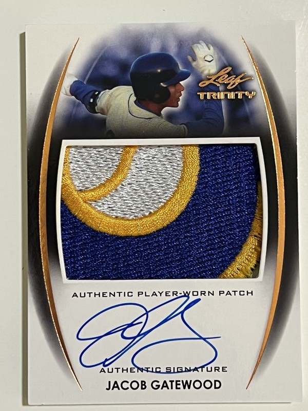 Milwaukee Brewers RC Auto Patch RARE Brewers Ball Glove Logo! EMBROIDERED DETAIL