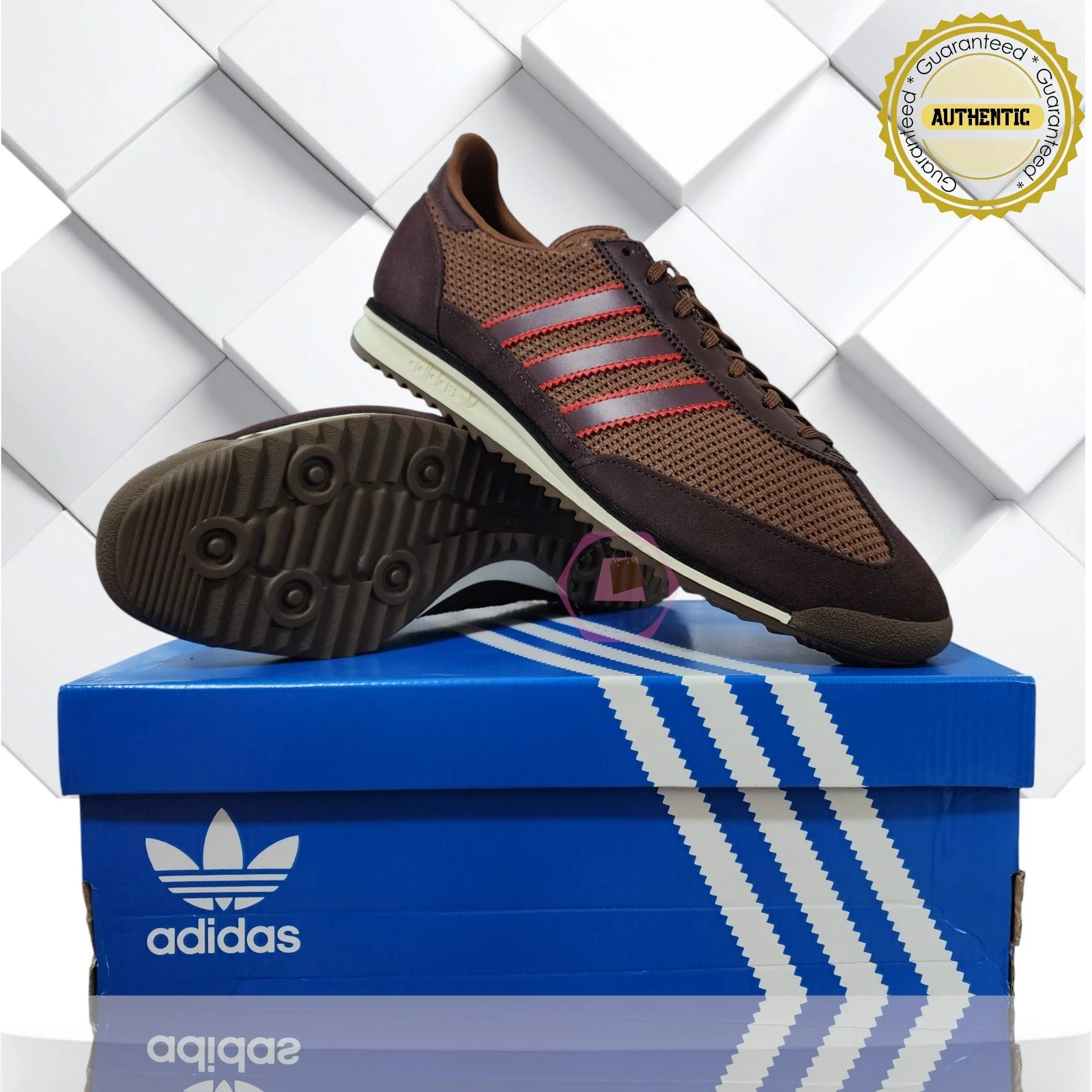 Adidas Wmns SL72 OG Preloved Brown Red Suede Leather Mesh Retro JI0191 Size 7-11