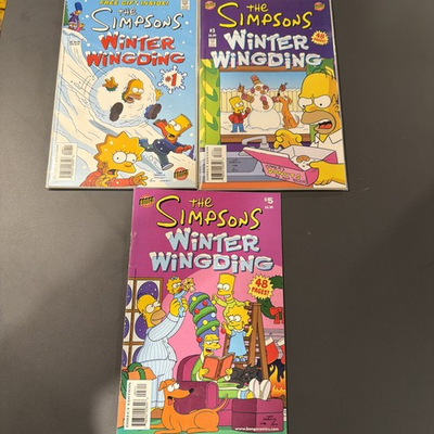#ad THE SIMPSONS WINTER WINGDING Issues #1 #5 BONGO COMICS $69.99