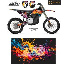 Black INK Stark Varg Decal Kit Electric MX Sticker Graphics splat EX forest grey