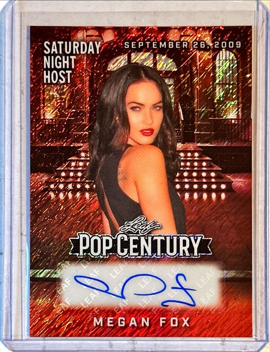 Megan Fox 2025 Leaf Pop Century SNL Host Red Shimmer Auto #SN-MF1