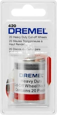 Dremel 20 Pcs 15/16" Heavy Duty 0.040" Thick Disc Cut-Off Wheels #420 Grind Sand