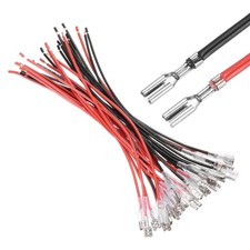 30 PCS Female Spade Crimp Terminal Insulating Sleeve 6.30mm Quick Connector