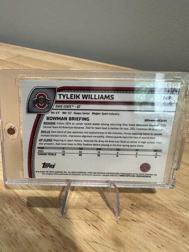 Bowman U 2024 cromo negro/oro refractor sigiloso/24 Tyleik Williams - Imagen 3 de 3