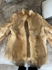 Gerard Darel Paris Women’s Rabbit Fur Blond Coat Jacket Genuine Size UK 8