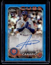 2024 Topps Chrome Rookie Autographs Blue Refractor Alexander Canario RC Auto