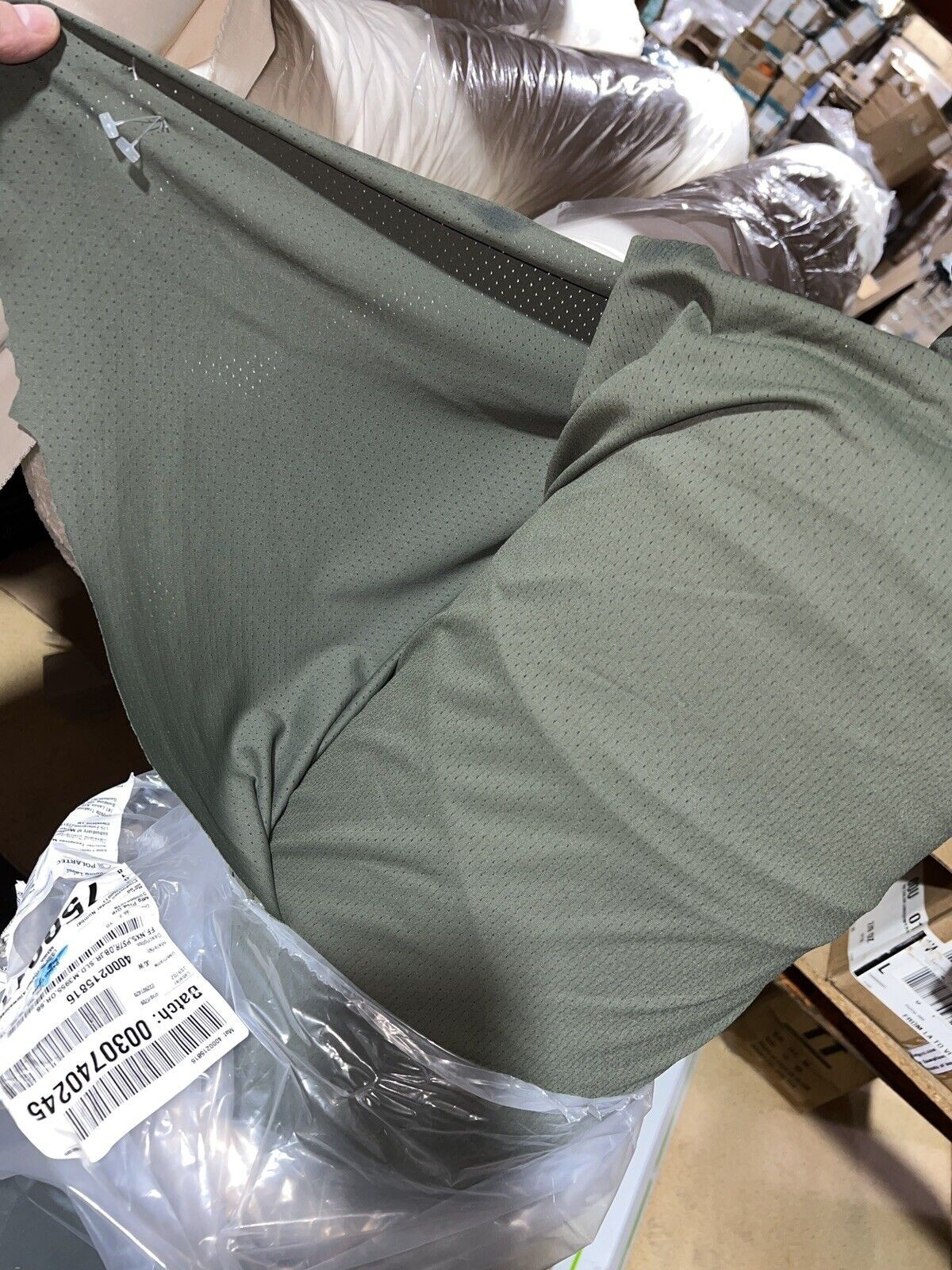 Polartec® Bird Eye® Power Stretch OD Verde Peso Medio Por Yarda.