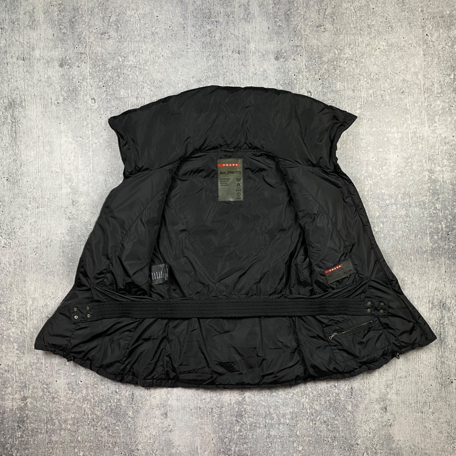 Prada Sport Black Nylon 100% Down Puffer Ski Vest Luxury Women Size 46 thumbnail 13