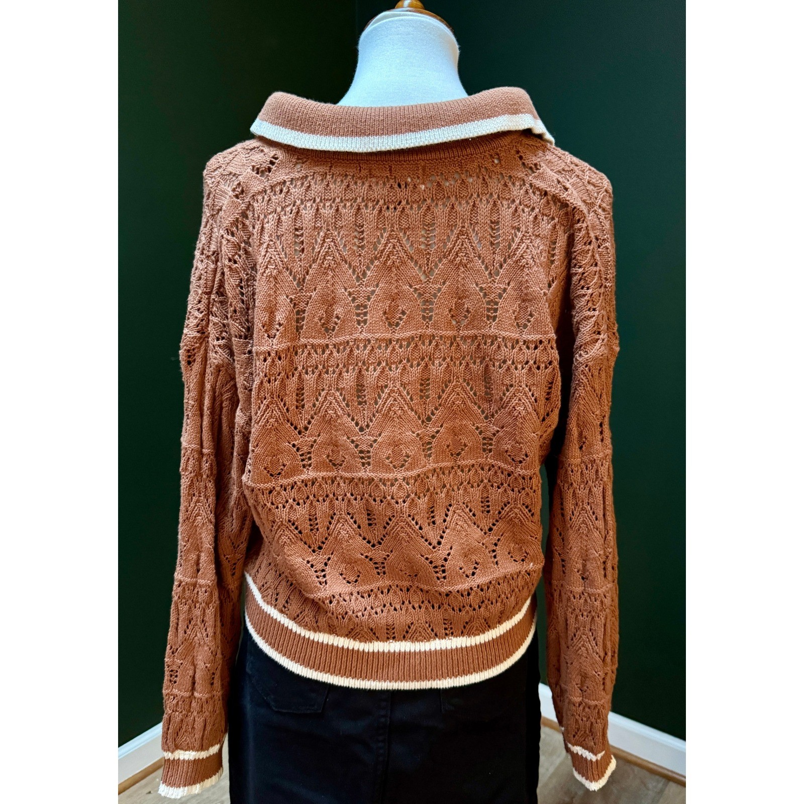 Universal Thread Brown Knit Pull Over Sweater Wom… - image 2
