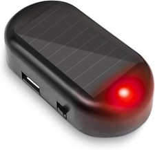 Car Solar Power Simulated Dummy Alarm, Anti-Theft LED Flashing Security Light Fa