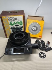Kodak Carousel 4600 Slide Projector w/ 102-152mm Lens, 2 Remotes  Box VINTAGE