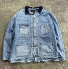 Vintage Ralph Lauren Polo Made in USA Denim Chore Jacket Repaired
