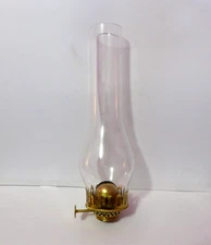VINTAGE NEW OLD STOCK SMALL OIL LAMP TALL CHIMNEY GLOBE & FITTER 1 1/2 X 7" HIGH