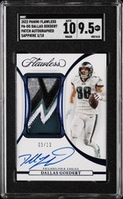 2022 PANINI FLAWLESS SAPPHIRE 3/10 #PA-DG DALLAS GOEDERT SGC 9.5