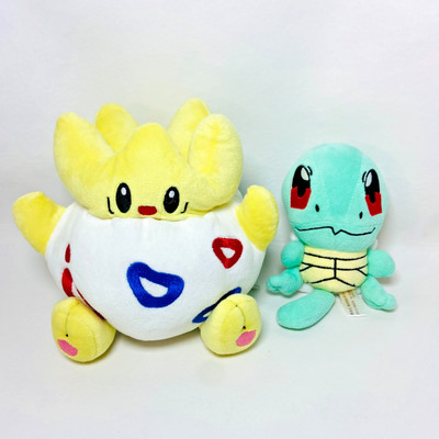 Lot of 2 TOGEPI SQUIRTLE Pokemon Center Sitting Cuties Stuffed Poke Plush Egg