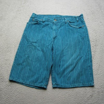 Vintage Levis 560 Shorts Mens 36 Striped Baggy Made In USA Denim 90s Y2K