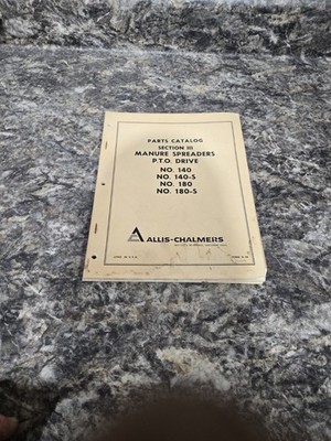 Allis Chalmers Section III PTO Drive Manure Spreader Parts Catalog