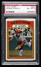 1972 Topps In Action Wilbur Wood #554 PSA 8 2d2