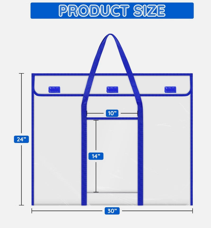 公告板海报存储,特大号存储图表袋 30 英寸 x 24 英寸,Bulle... — 第 4/4 张图片