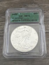 U.S. Mint 2004 American Silver Eagle ICG MS70
