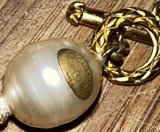 Chanel Gold Tone Gold Baroque Pearl Beaded To...