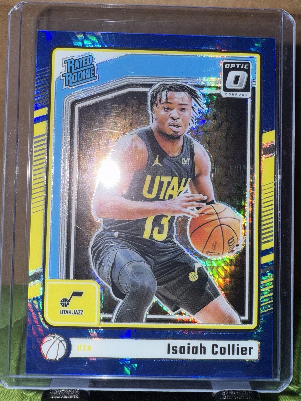2024-25 Panini Donruss Optic Basketball Isaiah Collier Blue Hyper /175 #295 RC