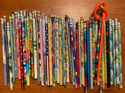 Novelty Pencils 80s/90s Unsharpened - Holiday - Scratch N Sniff - Holographic +