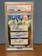 2024 Leaf Metal Triple Auto Black Prismatic 3/5 Bazzana Condon Burns Rookie RC