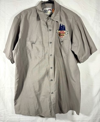 Coors Light Tan Button Up Work Shirt XL