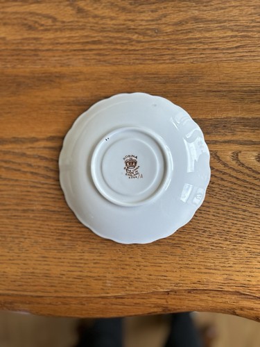 ROSINA BONE CHINA FOOTED CUP & SAUCER 5364 FLORALS & HEAVY +GOLD BAND ENGLAND - Picture 5 of 13