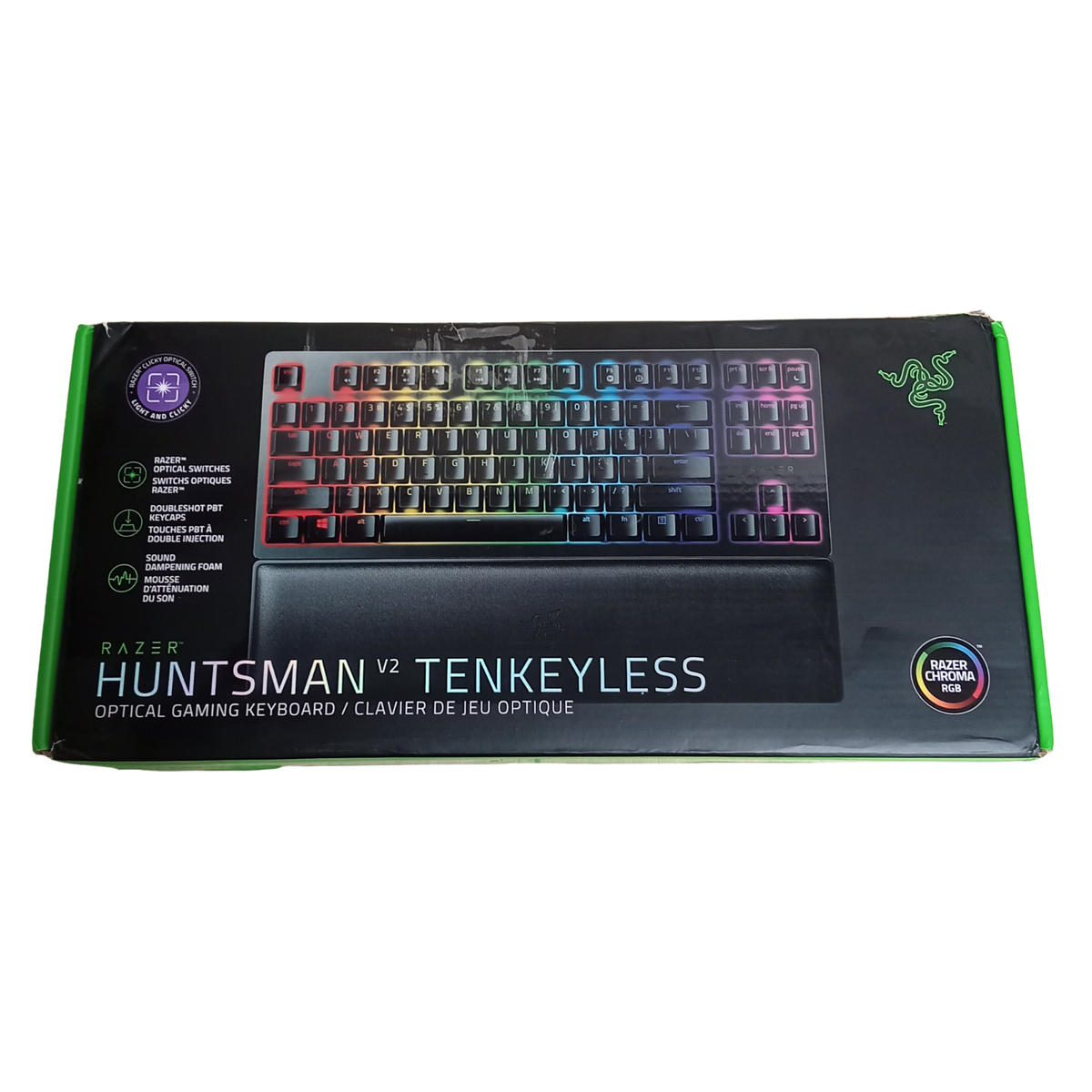 Razer Huntsman V2 TKL Wired Clicky Optical Switch Gaming Keyboard