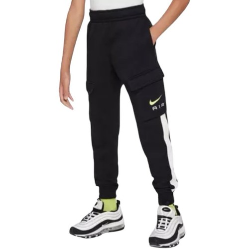 Nike NWT Big Boys' Size L Black White Sportswear Air Cargo SweatPants Joggers