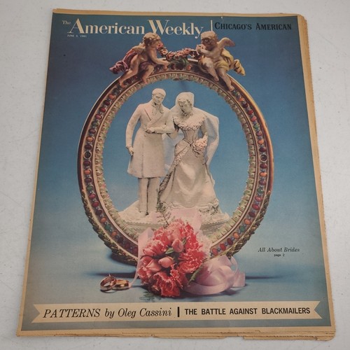 Chicago Sunday The American Weekly June 4 1961 Blackmailer Battle Oleg Cassini - Picture 1 of 9