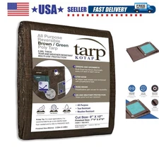 8-ft x 10-ft Reversible Brown/Green Poly Tarp, Item: , Model: