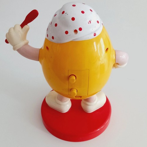 Clock m&m's yellow brushing teeth Mars non tested genuine Vintage 25 cm 90s - Imagen 2 de 2