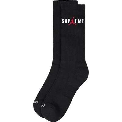 Supreme x Jordan | 2 paar Socken M 38-42 Socken Schwarz | Nike Dri Fit