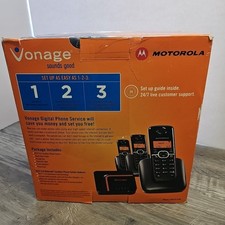 Motorola Vonage Whole House Phone Kit, Model VDV22-CVR Dect 6.0 Phone System New