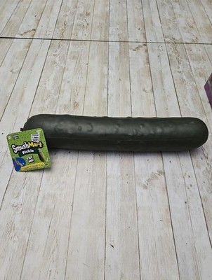 New Jumbo 14 Inch Squishy Squeezy Smush Mart Pickle Rare Viral TikTok Sold Out